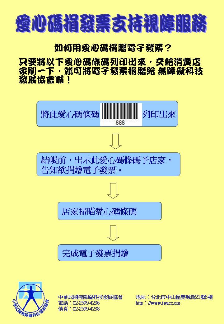 利用愛心碼捐贈本會電子發票步驟